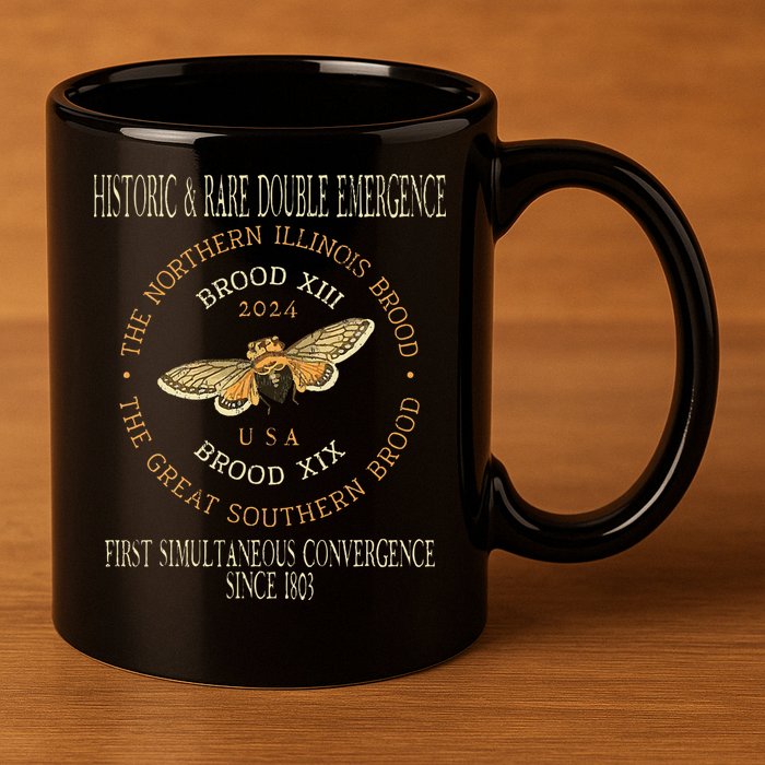 Cicada 2024 Event Brood Xix & Xiii Emergence 11oz C Handle Ceramic Mug