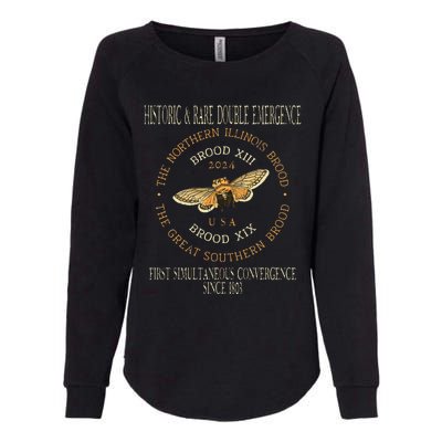 Cicada 2024 Event Brood Xix & Xiii Emergence Womens California Wash Sweatshirt