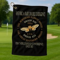 Cicada 2024 Event Brood Xix & Xiii Emergence Golf Towel