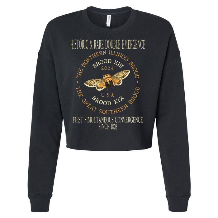 Cicada 2024 Event Brood Xix & Xiii Emergence Cropped Pullover Crew