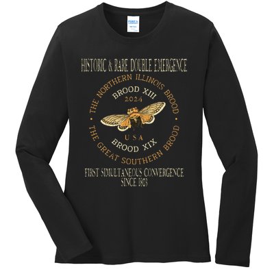 Cicada 2024 Event Brood Xix & Xiii Emergence Ladies Long Sleeve Shirt