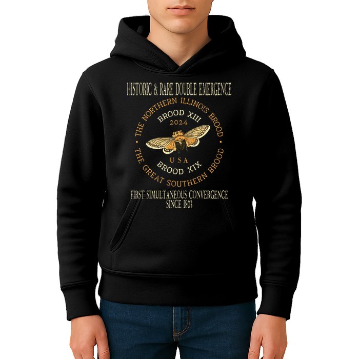 Cicada 2024 Event Brood Xix & Xiii Emergence Kids Hoodie