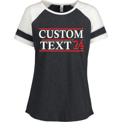 Custom 2024 Political Election Personalize Name Enza Ladies Jersey Colorblock Tee