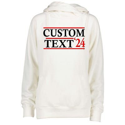 Custom 2024 Political Election Personalize Name Womens Funnel Neck Pullover Hood