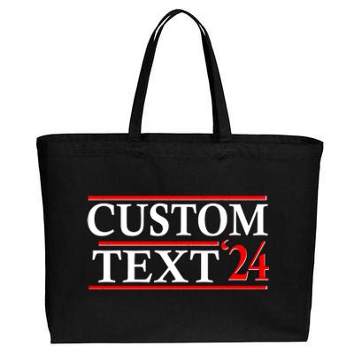 Custom 2024 Political Election Personalize Name Cotton Canvas Jumbo Tote