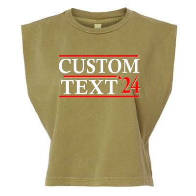 Custom 2024 Political Election Personalize Name Garment-Dyed Women's Muscle Tee