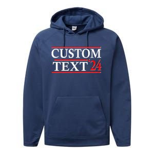 Custom 2024 Political Election Personalize Name Performance Fleece Hoodie