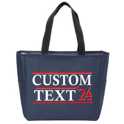 Custom 2024 Political Election Personalize Name Zip Tote Bag