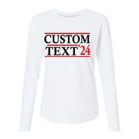 Custom 2024 Political Election Personalize Name Womens Cotton Relaxed Long Sleeve T-Shirt