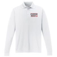 Custom 2024 Political Election Personalize Name Performance Long Sleeve Polo