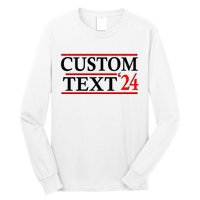 Custom 2024 Political Election Personalize Name Long Sleeve Shirt