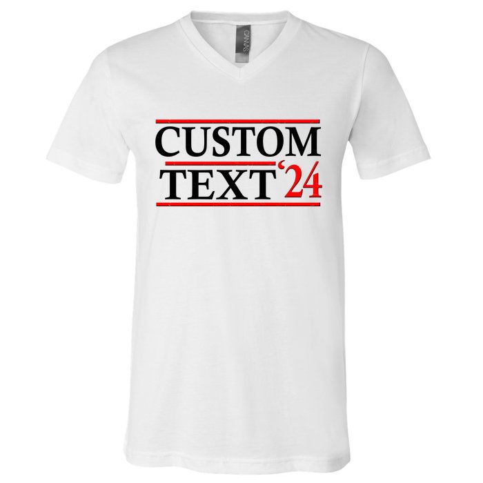 Custom 2024 Political Election Personalize Name V-Neck T-Shirt