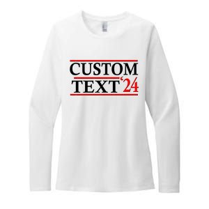 Custom 2024 Political Election Personalize Name Womens CVC Long Sleeve Shirt