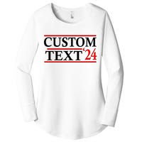 Custom 2024 Political Election Personalize Name Women's Perfect Tri Tunic Long Sleeve Shirt