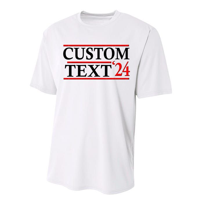 Custom 2024 Political Election Personalize Name Performance Sprint T-Shirt