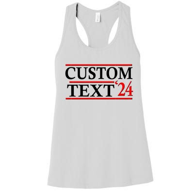 Custom 2024 Political Election Personalize Name Women's Racerback Tank