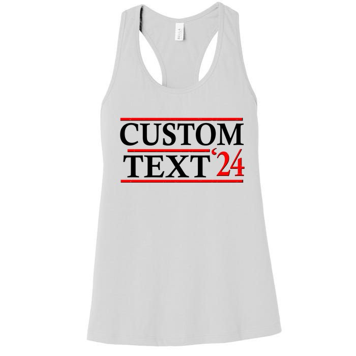 Custom 2024 Political Election Personalize Name Women's Racerback Tank