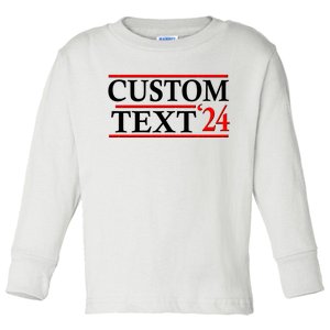 Custom 2024 Political Election Personalize Name Toddler Long Sleeve Shirt