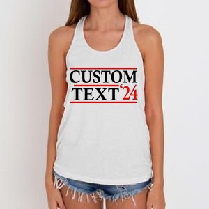 Custom 2024 Political Election Personalize Name Women's Knotted Racerback Tank