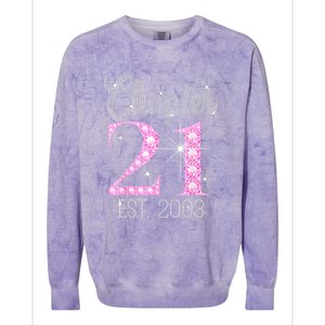 Chapter 21 Est 2003 21st Birthday Gift Colorblast Crewneck Sweatshirt