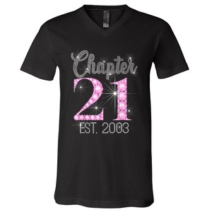 Chapter 21 Est 2003 21st Birthday Gift V-Neck T-Shirt