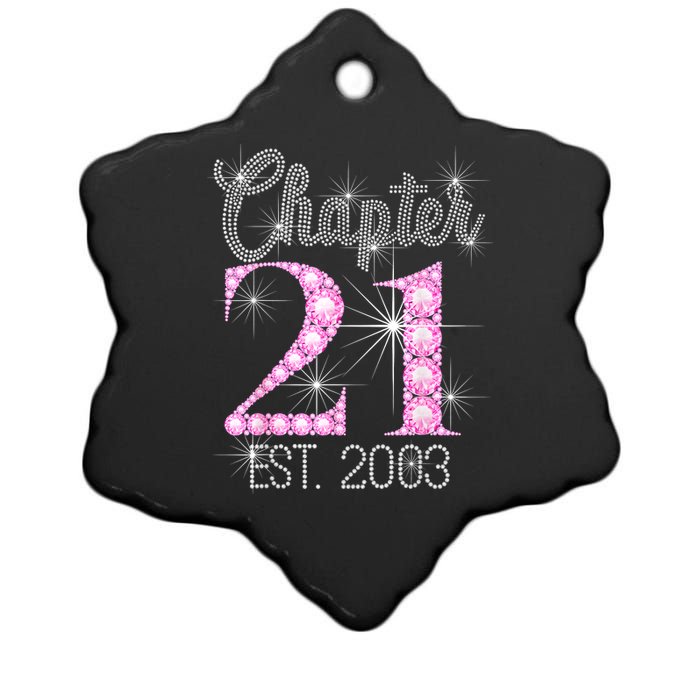 Chapter 21 Est 2003 21st Birthday Gift Ceramic Star Ornament