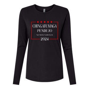 Chingatumaga 2024 Election Anti Trump Latino Democrat Womens Cotton Relaxed Long Sleeve T-Shirt