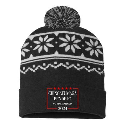 Chingatumaga 2024 Election Antitrump Latino Democrat USA-Made Snowflake Beanie