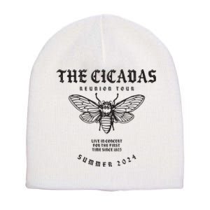 Cicada 2024 Funny Cicada Reunion Short Acrylic Beanie