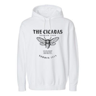 Cicada 2024 Funny Cicada Reunion Garment-Dyed Fleece Hoodie