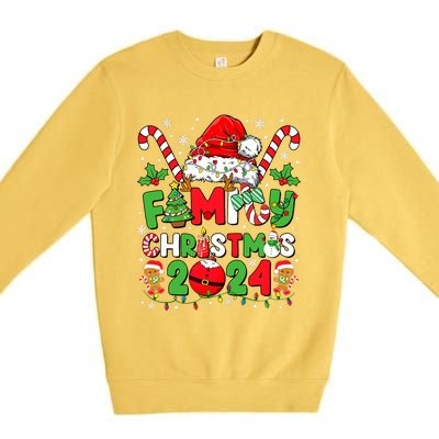 Christmas 2024 Family Matching Outfits Team Santa Elf Squad Premium Crewneck Sweatshirt