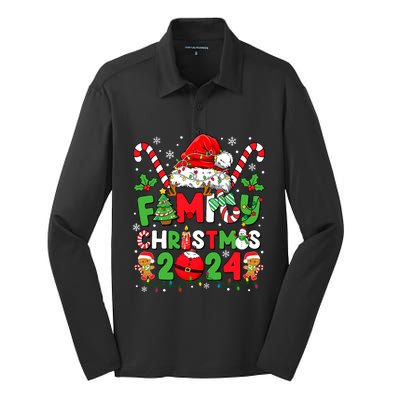 Christmas 2024 Family Matching Outfits Team Santa Elf Squad Silk Touch Performance Long Sleeve Polo