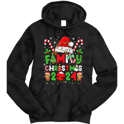 Christmas 2024 Family Matching Outfits Team Santa Elf Squad Tie Dye Hoodie