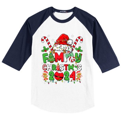 Christmas 2024 Family Matching Outfits Team Santa Elf Squad Baseball Sleeve Shirt