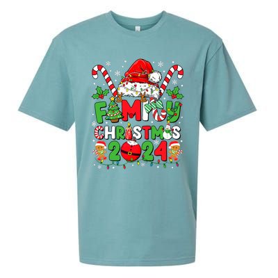 Christmas 2024 Family Matching Outfits Team Santa Elf Squad Sueded Cloud Jersey T-Shirt