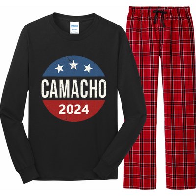 Camacho 2024 funny american flag Long Sleeve Pajama Set