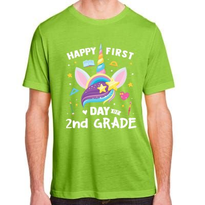 Cute 2Nd Grade Unicorn Happy First Day Of School Gift Adult ChromaSoft Performance T-Shirt