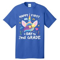 Cute 2Nd Grade Unicorn Happy First Day Of School Gift Tall T-Shirt