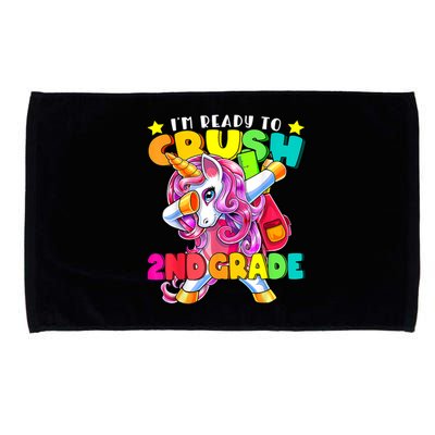 Crush 2nd Grade Dabbing Unicorn Back To School Girl Gift Microfiber Hand Towel