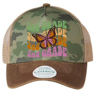 Cute 2nd Grade Butterfly Legacy Tie Dye Trucker Hat