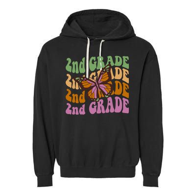 Cute 2nd Grade Butterfly Garment-Dyed Fleece Hoodie