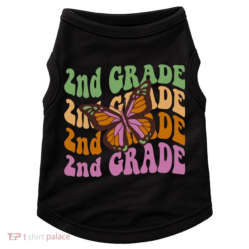 Cute 2nd Grade Butterfly Doggie Tank