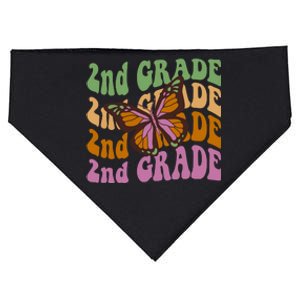 Cute 2nd Grade Butterfly USA-Made Doggie Bandana