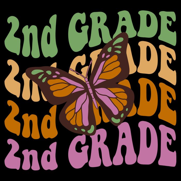 Cute 2nd Grade Butterfly T-Shirt