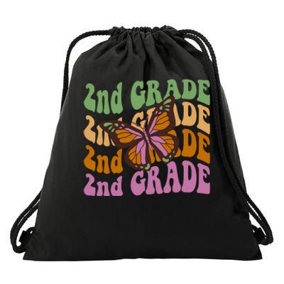 Cute 2nd Grade Butterfly Drawstring Bag