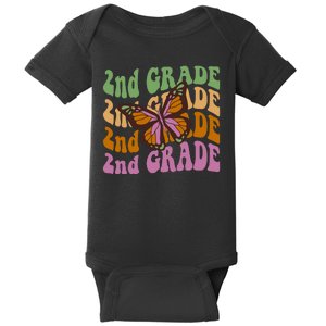 Cute 2nd Grade Butterfly Baby Bodysuit