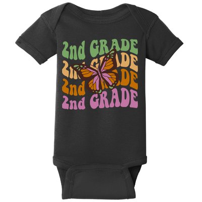 Cute 2nd Grade Butterfly Baby Bodysuit