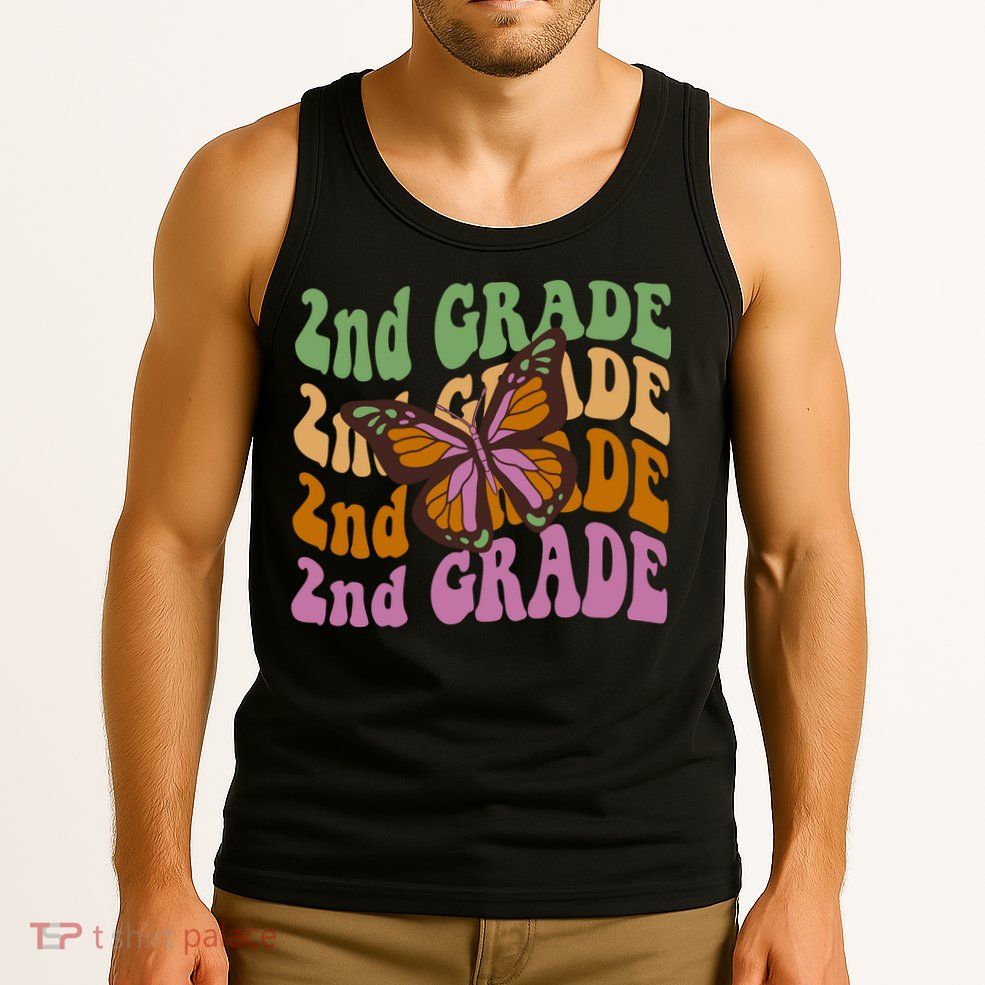 Cute 2nd Grade Butterfly Tank Top