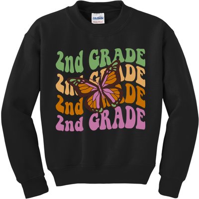 Cute 2nd Grade Butterfly Kids Sweatshirt