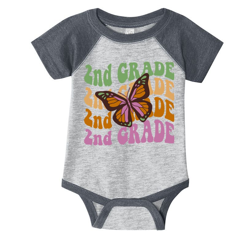 Cute 2nd Grade Butterfly Infant Baby Jersey Bodysuit